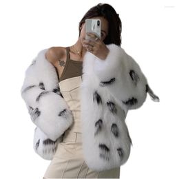 Women's Fur S-9XL Fashion Women's Winter Clothes Plus Size Short Slim Overcoat Coat
