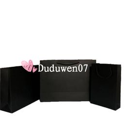 Gift Wrap black paper handbag for jewelry bag party-gift packing bags with letter boutique packing