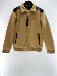 mens designer coat baseball jacket windbreaker designers brown letter embroidery stitching cotton single breasted color outerwear Sport varsity jacket