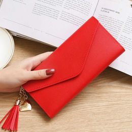 Wallets Luxury Designer Women Wallets Trendy Heart-shaped Long Clutch Bag Pendant Wallet Multifunctional Lychee Pattern Coin Purse L221101