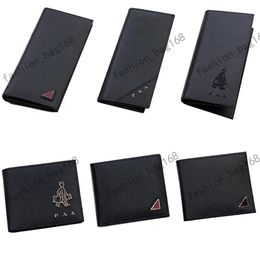 fashion designer men long wallets black leather women fold short wallet credit cards holders