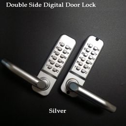 Smart Lock Long Handle Keyless Mechanical Digital Door Lock Password Keypad home Garden Yard Wooden Iron Gate lock Pushbutton 221101