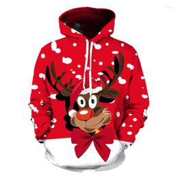 Moletons masculinos 2022 UNISSISEX Sweater Feio de Natal Impressão 3D Funnic Funny Xmas Pullover Capuz do moletom Homens Mulheres Autumn Winter Roupas de inverno