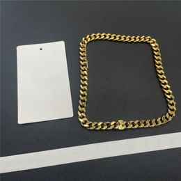 Chic Unisex Metal Chain Necklaces Letters Designer Pendant Necklace Men Women Hip Hop Pendants Jewellery