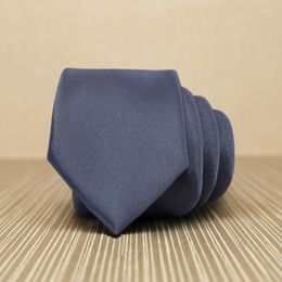 Bow Ties High Quality 2022 Arrivals Solid Grey For Men Casual 7cm Small Designers Fashion Necktie Free Delivery L7006