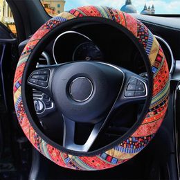 Steering Wheel Covers Cover Cute Ethnic Style Car Case For Women Anti-Slip And Sweat Absorption Winter All Season