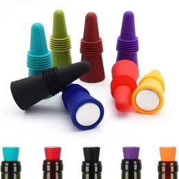 Ferramentas de barra reutiliz￡vel Stoppers de vinho de silicone Sparkling Garrafas de bebidas com tampa de ader￪ncia para manter o vinho Toppers de salvamento profissional FIZ FY5336