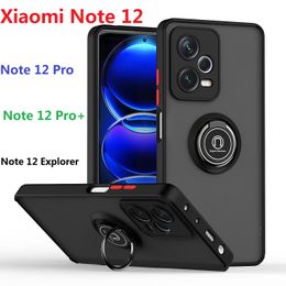 Armour Silicone Cases For Xiaomi POCO X5 F5 M4 M5 Redmi Note 12 Pro Plus 12S 12T A1 Case Ring Stand Hard Protection Cover