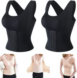 Kvinnors Shapers 3-i-1 midja knäppt bh-format tränare korsettväst för mage kontroll sport yoga underkläder 221102