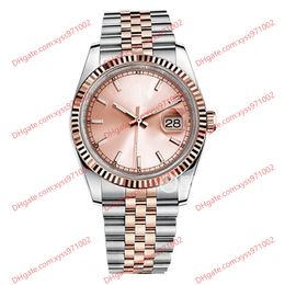 High-quality watch 2813 automatic men's watch 116231 36mm Pink dial 18k rose gold stainless steel wristwatch sapphire glass 116203 116610 fashion women's watches