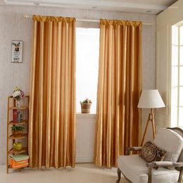 Curtain & Drapes 1PC Modern Blackout Curtains For Living Room Bedroom Window Treatment Blinds Finished Solid Color Kitchen Custom