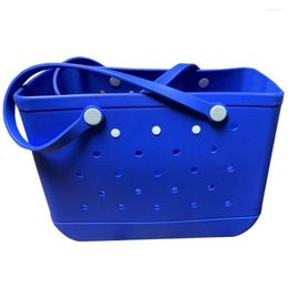 Shopping Bags 48 36 24cm Women Wholesale Waterproof Tote Custom Holes Summer Rubber Totes Large Eva Plastic Bog Beach Silicone Bag