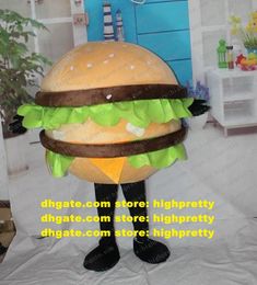 Mascot Costume Hamburger Burger Bun HAM Cheeseburger Bread Roll Dinner Adult Give Out Leaflets Society Activities zz5060