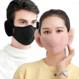 Berets Open Nose Breathable Mask Outdoor Warm Cold Protection Masks Cycling Dust-Proof Ear Earmuffs Unisex Fashion Earmuff