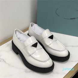2022 Designer Women Casual Shoes Monolith P Triangle Loafers Luxury Black Cloudbust Genuine Leather Shoes Increase Platform Sneakers Classic