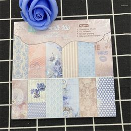 Gift Wrap 24 Pages 6 Flower Stripe Wave Dot Pattern DIY Handmade Paper Background Scrapbook