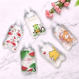 Cute Transparent Hot Water Bottle Warm Belly Treasure Cartoon Hand Warmer Filled Mini Explosion-proof Portable Hot Water Bags