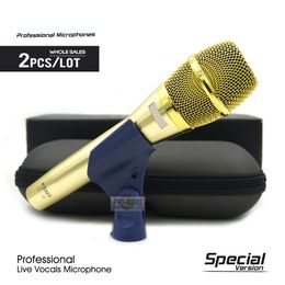 2pcs Special Edition KSM9 Professional Dynamic Super-Cardioid Wired Microphone KSM9G Live Vocals Karaoke Stage Performance Mic