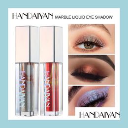 Eye Shadow Handaiyan Marble Liquid Eyeshadow 10 Colours Metals Glitter Shimmer Eye Shadow Waterproof Long Lasting Makeup Drop Deliver Dh8M7