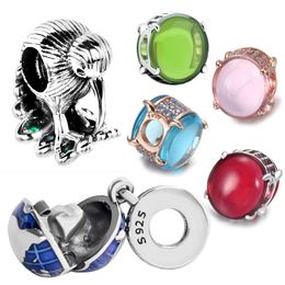 Новый популярный 925 серия серебряного серебряного серебряного шарма из бисера Pandora Bracelet Женщины Diy Jewelry Accessories Pired
