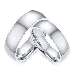 Wedding Rings Never Fade Love For Women Men Silver Colour Tone Stainless Steel Classic Anel Anniversary Gift