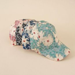 Ball Caps Running Cap Wide Brim Outdoor Golden Line Lace Flower Print Summer Baseball Hat