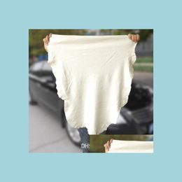 Towel 45X55Cm Thickening Chamois Sheepskin Deerskin Towel Wasteabsorbing Large Car Wash Cleaning Natural Genuine Leather Drop Delive Dhiht