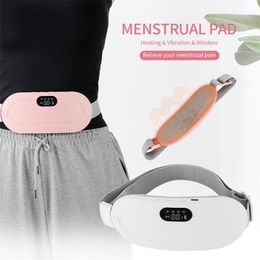 Portable Slim Equipment Lady Menstrual Heating Pad Warm Belt Relieve Pain Compress Massager Uterus Cold Dysmenorrhea Relieving 221101