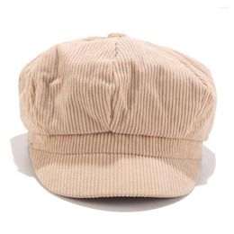 Berets Simple Cabbie Cap Lightweight Painter British Style Casual Girls Paperboy Hat Cold Resistant