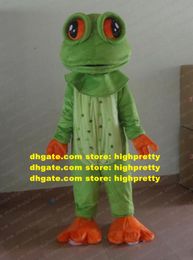 Blue Frog Toad Bufonid Bullfrog Mascot Costume Adult Cartoon Character Organise An Activity Inauguration Anniversaries zz6498