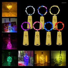 Strings 5pcs Navidad Wine Bottle Light With Cork LED String Lights Holiday Fairy Garland Christmas Party Wedding Bar Decoration