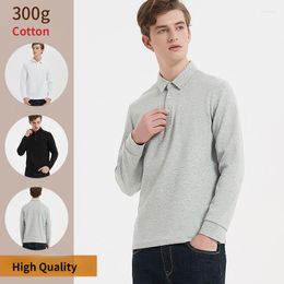 Men's Polos Boys High Quality Cotton Long Sleeve POLO Shirt Mens Spring White Yellow Casual Office Wear Plus Size Top Xxxxl