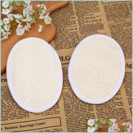 Bath Tools Accessories Natural Loofah Bath Exfoliating Scrub Sponge Body Scrubber Exfoliator Soft Shower Cleaning Brush Back Clean Dhcao