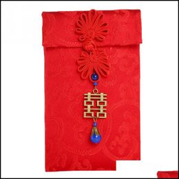 Gift Wrap Gift Wrap 2021 Wedding Birthday Housewarming Brocade Silk Money Pocket Red Chinese Style Year Envelopes1 Drop Delivery 202 Dh4Hb