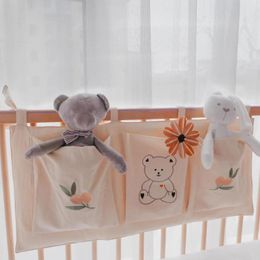 Storage Boxes Crib Bag Portable Hanging Lightweight Soft Great Cartoon Bed Born Diaper Bottle