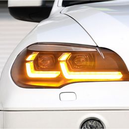 For BMW X5 E70 LED Car Headlight Daytime Running Light Dynamic Streamer Turn Signal DRL Head Lamp Assembly Front Lighting Highbeam