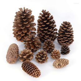 Decorative Flowers Natural Pine Nuts Fruit Fake Plant Cone Flower Pineapple Cones For Home Wedding Christmas Wreath Party Decor Xmas DIY