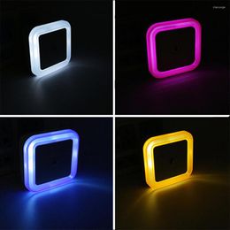 Night Lights Mini LED Light Sensor Control Square EU US Plug Lamp For Children Baby Living Room Bedroom Corridor Lighting