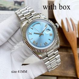 Herrenuhr, Designeruhren, automatische Roségolduhren, römische Größe, 41 mm, 904L-Edelstahl-Armbanduhren für Herren mit Box, mechanische Uhr RELOJ HOMBRE