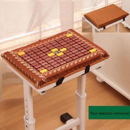 Pillow Mahjong Bamboo Summer Cool Dining Chair Office Factory Student Chairs Pad Non-slip Buckle Thicken Sponge Sit Mat