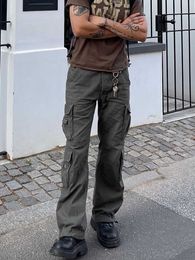 Men's Jeans Men's Casual Trousers Straight Slim Fit Patchwork Pantn Cargo Homme Streetwear Y2k Fashion Spliced Pocket Cargo Pants For Man T221102