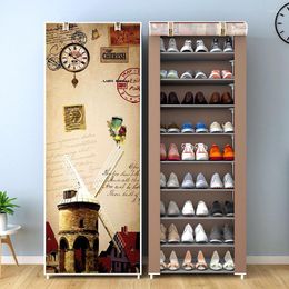 Clothing Storage Nonwoven Fabric Shoe Rack Multilayer Easy Assemble Home Dorm Space-saving Organiser Shelf Simple Furniture Shoes Cabinet