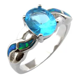 fashion blue opal ring aquamarine stone ring new designs mexican