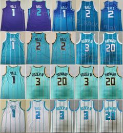 Man Earned Basketball Lamelo Ball Jersey 2 Terry Rozier III 3 Gordon Hayward 20 Team Black Blue Green Purple White City Association Classic