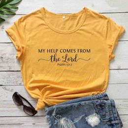 Psalm 121 2 T Shirt My Help Comes From The Lord Religion Church Women Fashion
