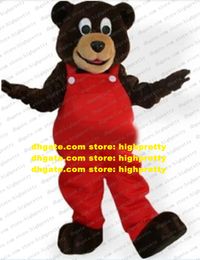 Dark Brown Teddy Bear Mascot Costume Adult Cartoon Character Outfit Suit Talk Of The Town Early Childhood Teaching zz4967