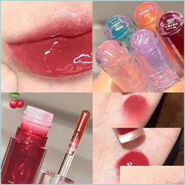 Lip Gloss Transparent Crystal Jelly Lip Gloss Shiny Clear Mirror Moisturising Balm Glitter Liquid Lipstick Lips Oil Fruit Taste Lipg Dhn9Z