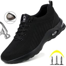 Отсуть обувь высококачественные мужские ботинки безопасные стальные носки, защищенные от работы.