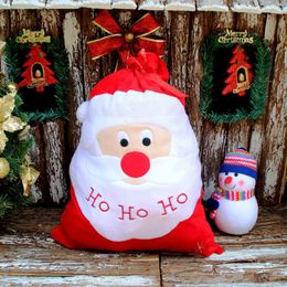 Christmas Decorations Drawstring Gift Bag Multipurpose Large Capacity Toy Storage Creative Printed Organiser TH