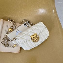 Evening Bags Early Spring Xiaoxiangfeng Transfer Bead Lingge Chain Bag 2022 Female Messenger Texture Small Square